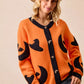 BiBi Halloween Witch Hat Moon Bat Artwork Cardigan - Farnelli