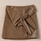 Bowknot Elastic Waist Mini Skirt - Farnelli