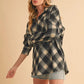 Aemi + Co Slit Plaid Half Zip Drop Shoulder Top - Farnelli