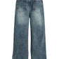 Men's Washed Wide Leg Jeans - Farnelli