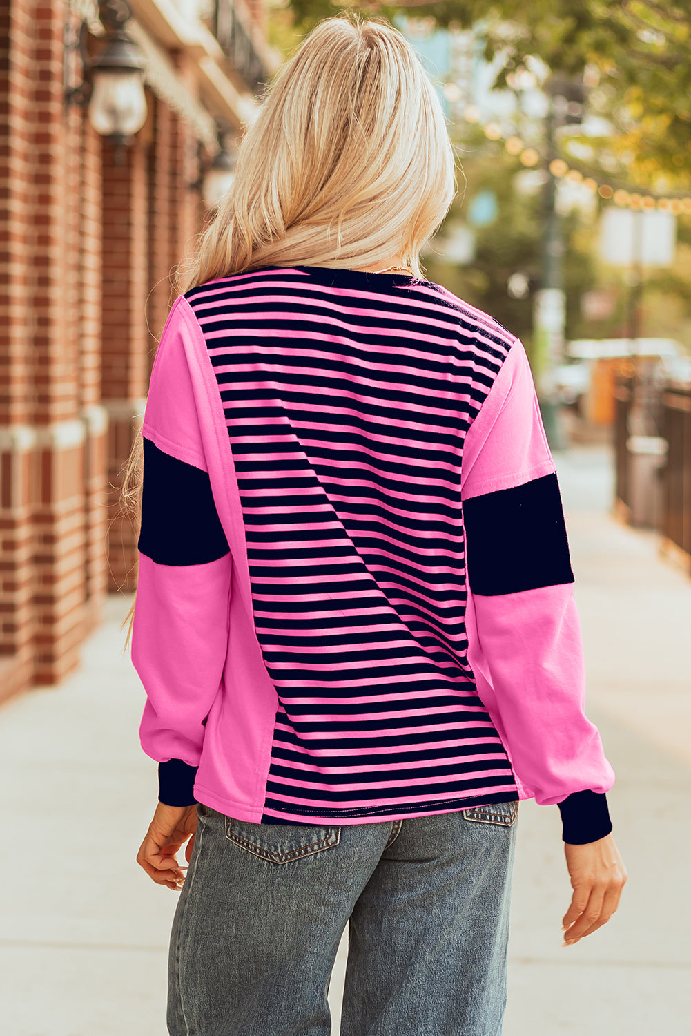 Haven Stripe Loose Fit Long Sleeve Top - Farnelli