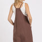 Mittoshop Scoop Neck Spaghetti Strap Overalls with Pockets - Farnelli