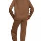 Zenana Scuba Half Zip Sweatshirts and Joggers Set - Farnelli