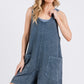 Mittoshop Low Scoop Neck Tank Washed French Terry Romper - Farnelli