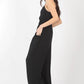 VERY J Pintuck Detail Woven Sleeveless Jumpsuit - Farnelli