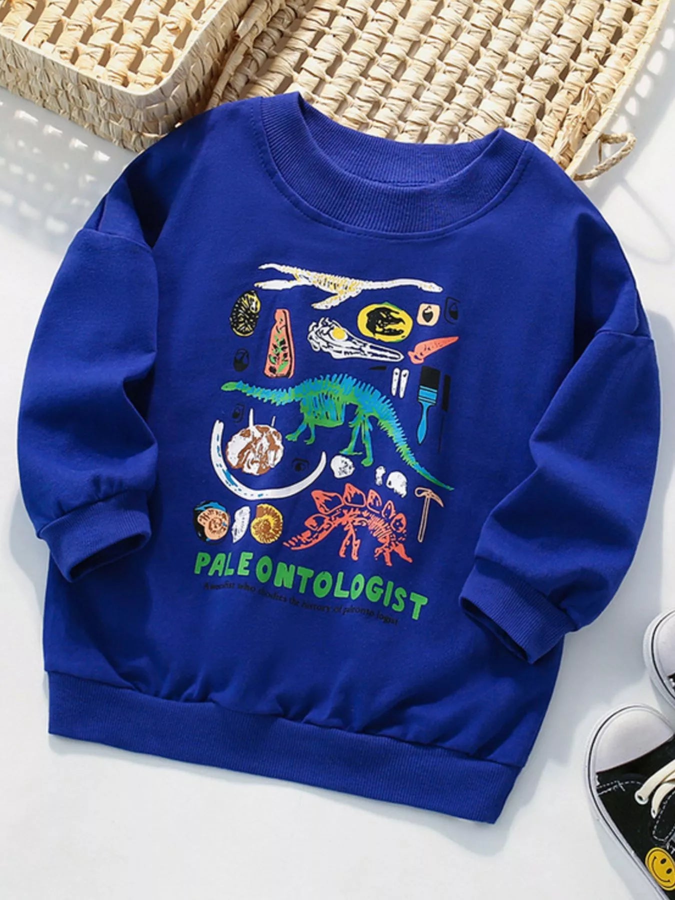 Children's Dinosaur Crew Neck Sweatshirt - Farnelli