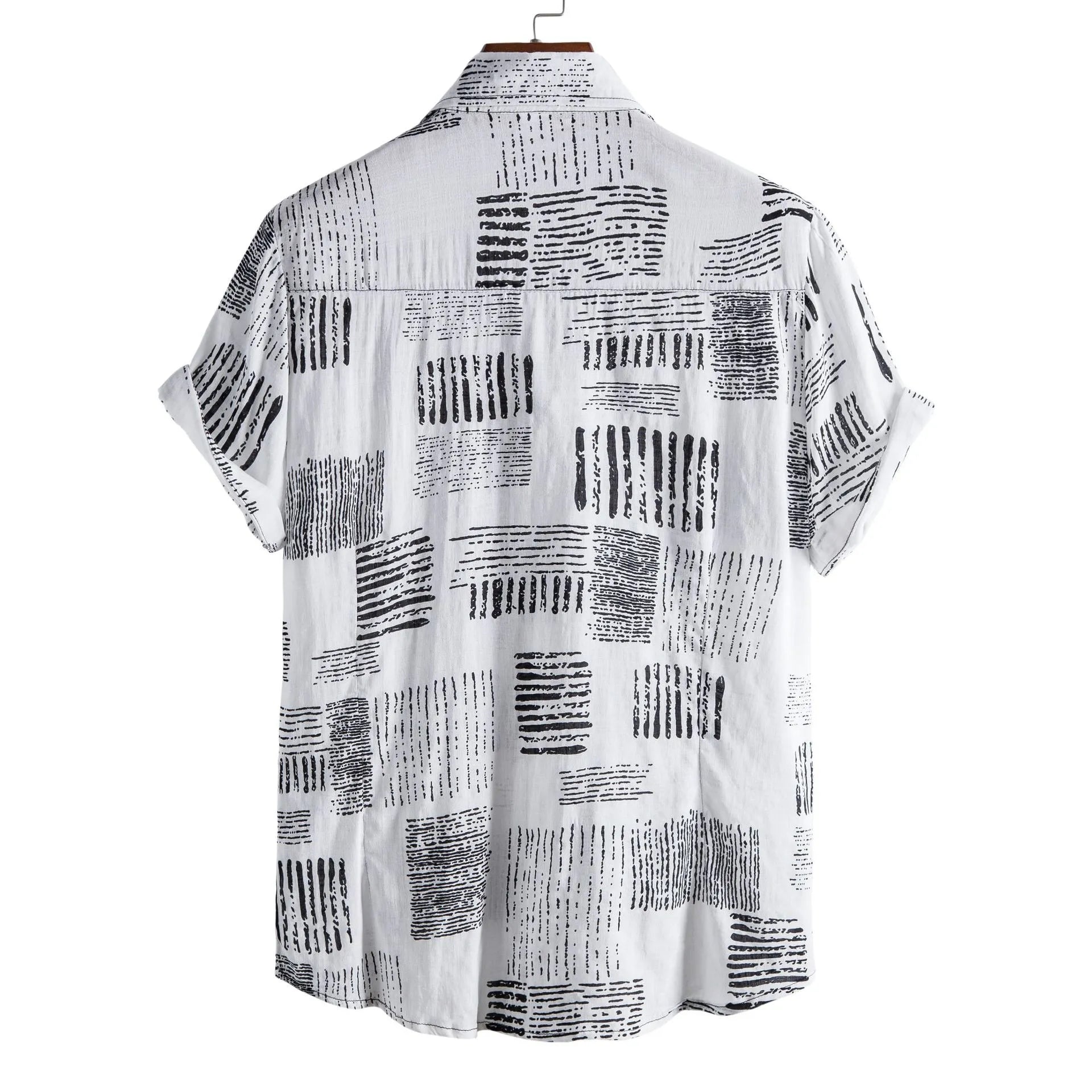 Men's Plus Size Casual Printed Short Sleeve Shirt - Farnelli