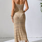 Openwork Scoop Neck Cover-Up Dress - Farnelli