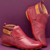 PU Leather Ankle Boots - Red