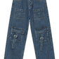 Mid Rise Men's Jeans with Cargo Pockets - Farnelli