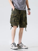 Men's Camouflage Cargo Shorts with Multiple Pockets - Farnelli