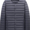 Men's Plus Size Lightweight Snap-Down Jacket - Gray