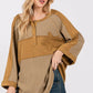 SAGE + FIG Star Applique Patch Exposed Seam Waffle Knit Top - Farnelli