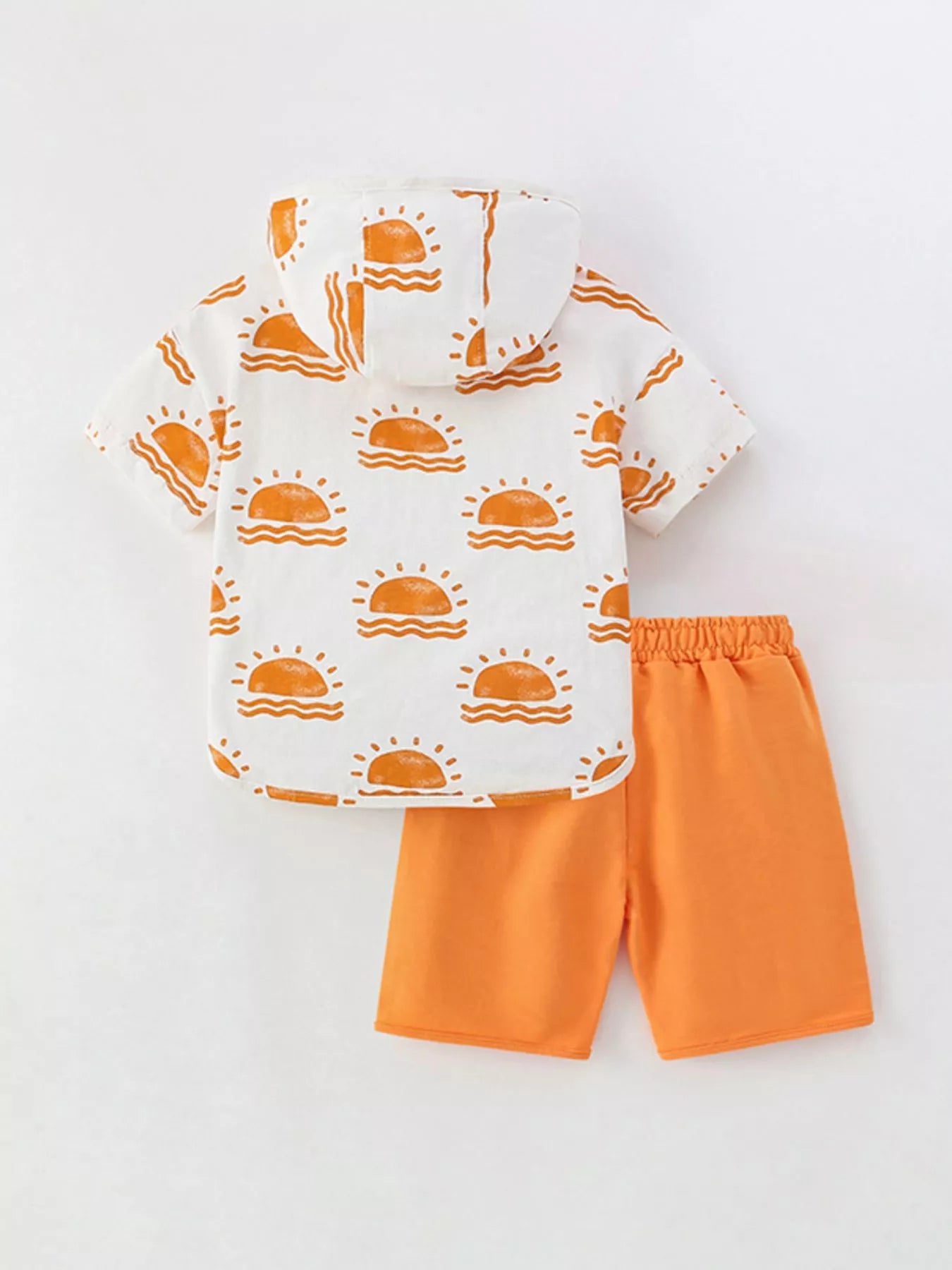 Children's Sun Print Hoodie & Shorts Set - Farnelli