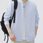 Men's Plus Size Striped Button Up Long Sleeve Shirt - Farnelli