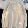 Men's Textured Knit Turtleneck Sweater - Khaki