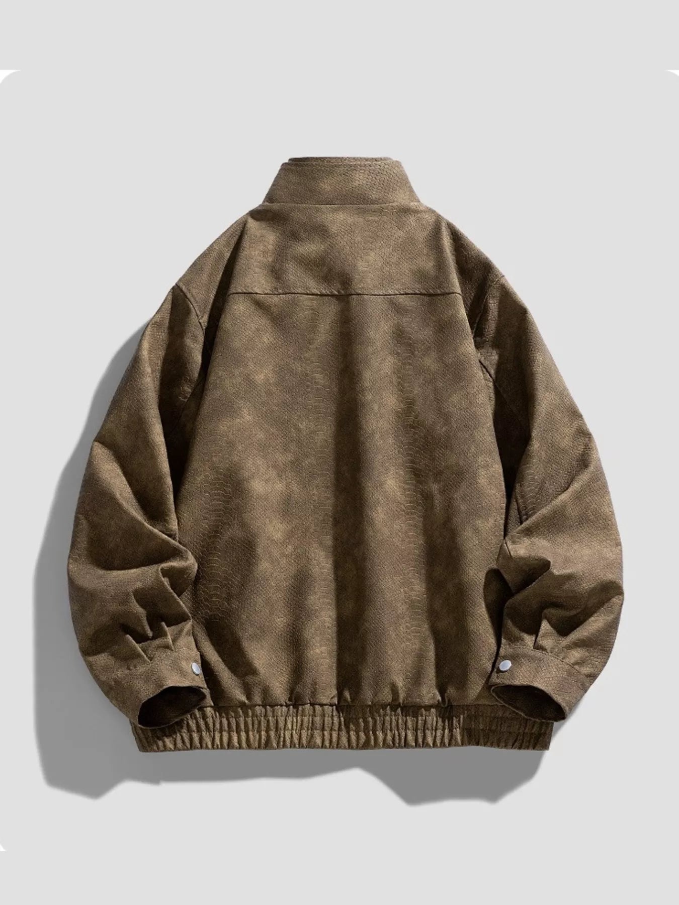 Me's Plus Size Zip Up Casual Jacket - Farnelli