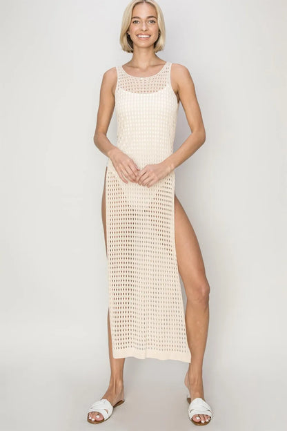 HYFVE Crochet Backless Cover Up Dress - Farnelli