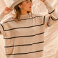 SO ME Stripe Crew Neck Basic Essential Sweater - Farnelli