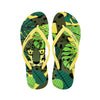 Tropical Print Summer Slippers - Canary Yellow