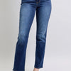 Judy Blue Full Size Washed Straight Leg Jeans with Pockets - Dark