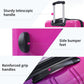 HouseOfZazla gradient color hardshell luggage set with spinner wheels and TSA lock in light blue or purple