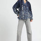 Umgee Full Size Floral Vine Print Blouse with Balloon Sleeves Plus Size - Farnelli
