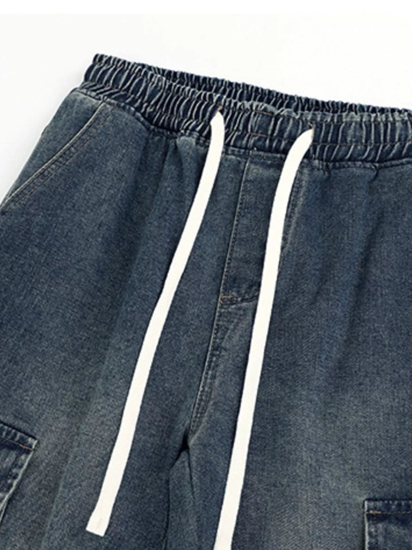 Men's Plus Size Wide-Leg Cargo Jeans - Farnelli