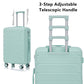 HouseOfZazla 3-piece spinner wheel luggage set with combination locks in assorted sizes