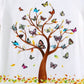 Children's Butterfly Tree Graphic Casual T-Shirt - Farnelli
