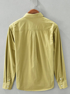 Men's Plus Size Button Up Long Sleeve Shirt - Farnelli
