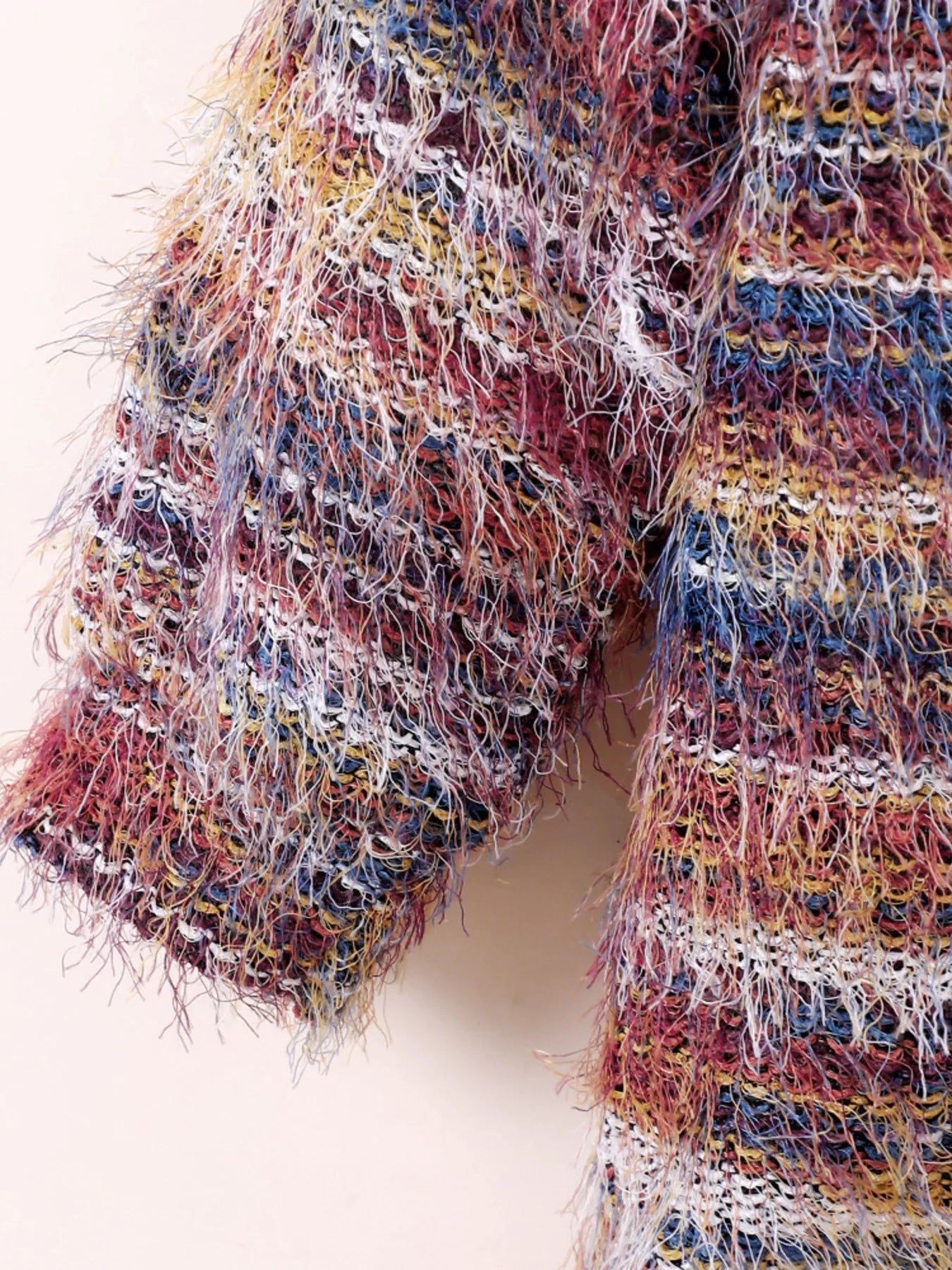 Children's Colorful Knitted Fuzzy Cardigan - Farnelli