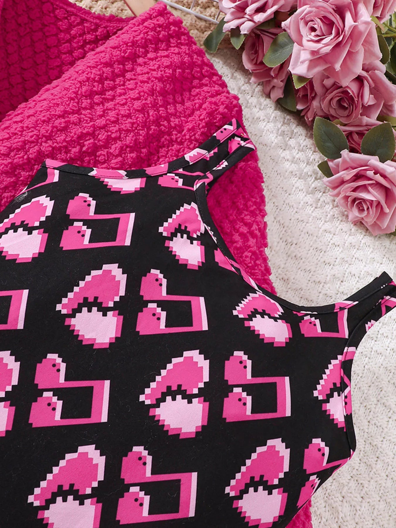 Children's Printed Dress and Cardigan Set - Farnelli