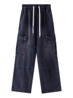 Men's Drawstring Wide Leg Cargo Jeans - Farnelli