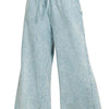 Zenana Washed French Terry Palazzo With Pockets - BLUE GREY