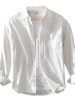 Men's Plus Size Button Up Long Sleeve Shirt - Farnelli