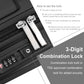 HouseOfZazla 20-inch black hardshell carry-on luggage with TSA lock