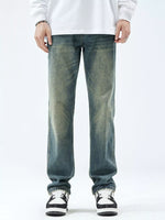Men's Washed Straight Leg Jeans - Farnelli