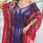 Openwork Contrast V-Neck Cover-Up - Farnelli