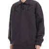 Men's Plus Size Letter Print Polo Collar Sweatshirt - Dark Gray