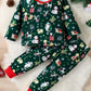 Children's Christmas Print Top and Pants Set - Farnelli