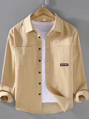 Men's Plus Size Button Up Long Sleeve Shirt - Farnelli