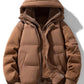 Men's Plus Size Warm Hooded Padded Puffer Jacket - Farnelli