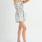MABLE Plaid Sleeveless Button Down Romper - Farnelli