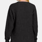 Zenana High Low Long Sleeve Waffle Sweater - Farnelli