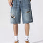 Men's Distressed Loose Fit Denim Shorts - Farnelli