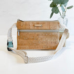 Carry Courage GUARDIAN silver belt bag with adjustable strap and compact zippered design
