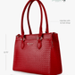 Baldwin Baby Company Montrose Cardinal diaper bag tote, angled view