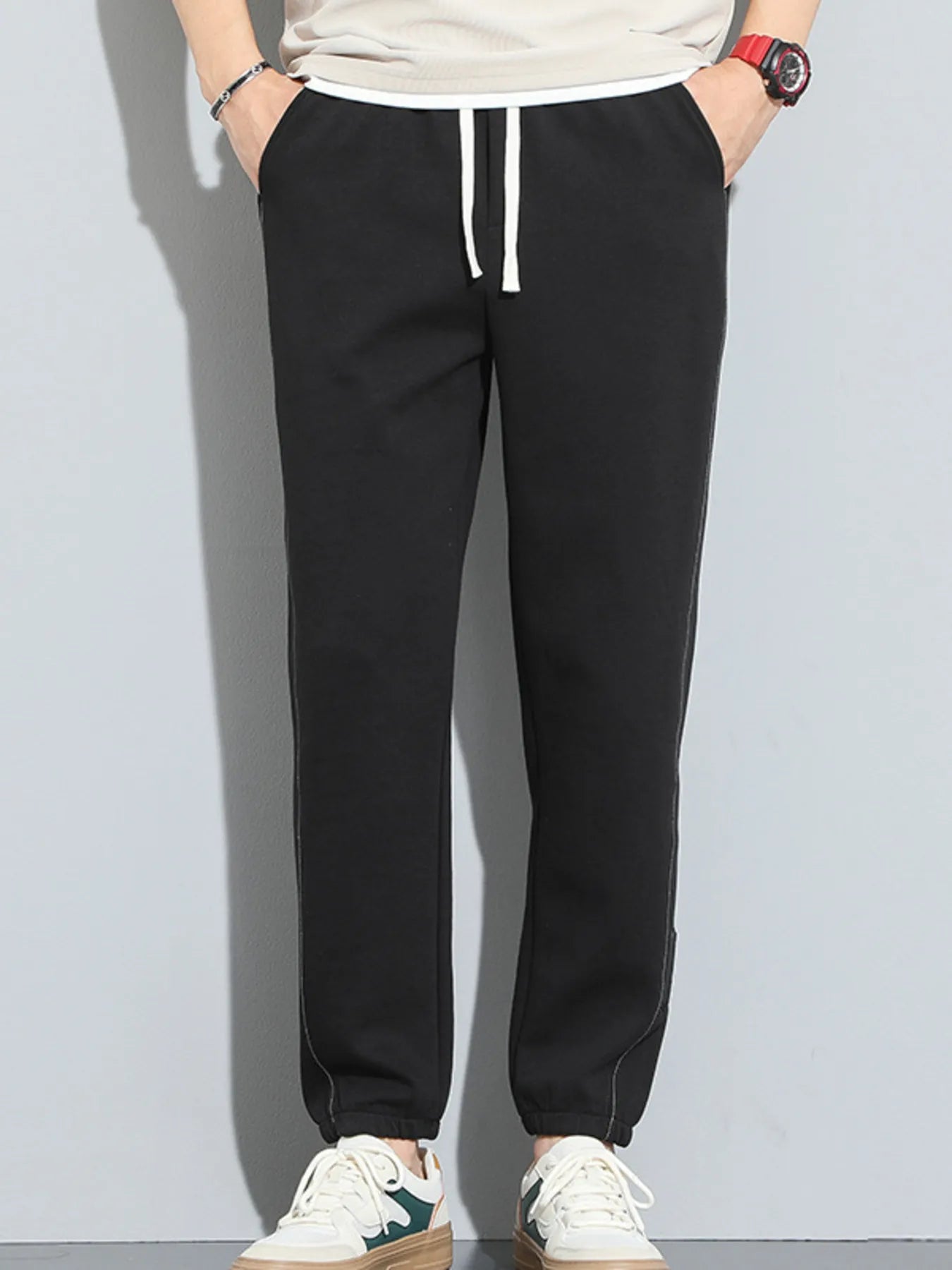 Men's Full Size Casual Drawstring Joggers Plus Size - Farnelli