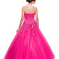CLEARANCE - Juliet 301 Poofy Quinceanera Tulle Dress A-Line Strapless Beading